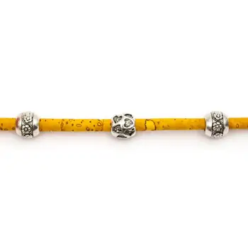 Galben Plută 5mm rotund plută cablul de plută portugheză bijuterii consumabile /Constatări cablu vegan material Cor-333