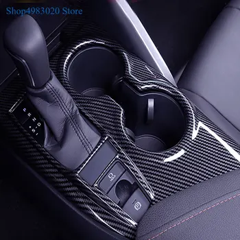 Garnitura Pentru Toyota Camry 2018 ABS Fibra de Carbon Stil Interior Consola centrala Schimbătorului de Viteze Cutie cu Capac Panou Decorativ Accesorii Auto