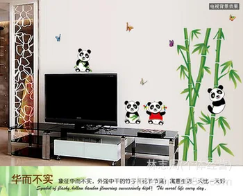 Noul panda drăguț bambus mare de autocolante de perete home decor camera de zi diy arta decalcomanii detașabile din pvc din perete autocolant pentru decorare