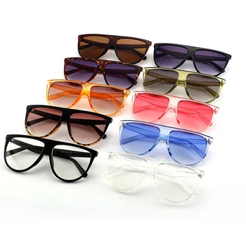2021 Noua Moda de Top Plat Oval ochelari de Soare pentru Femei Brand de Lux de Designer de Epocă Subțire Clar Ochelari de Soare Pentru Femei Oculos de sol