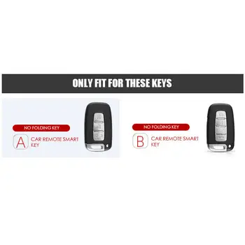 4 Butoane De Piele La Distanță Smart Key Fob Titularul De Acoperire Pentru Hyundai Sonata Rohens