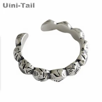 Uini-Tai vânzare fierbinte noi argint 925 retro dificultate rock textura inel deschis personalitate de moda neregulate de înaltă calitate