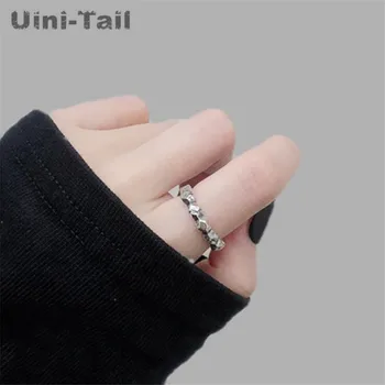 Uini-Tai vânzare fierbinte noi argint 925 retro dificultate rock textura inel deschis personalitate de moda neregulate de înaltă calitate