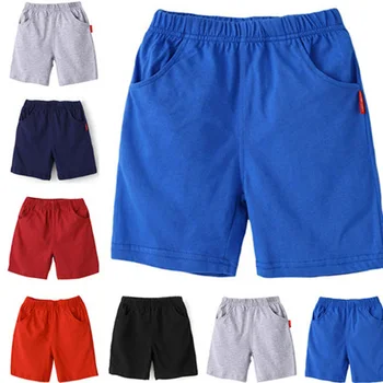 Beach Boys Shorts Culori Solide Copii Băiat Scurte Din Bumbac Pantaloni Sport Copii Elastic Talie Pantaloni Copilul De Vară Pentru Copii Îmbrăcăminte