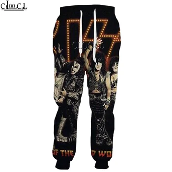 HX 2021 Hip-Hop, Rock, Metal formatiei Kiss Imprimare 3D Bărbați Femei Pantaloni de Moda Unisex Casual Harajuku pantaloni de Trening Pantaloni DropShipping