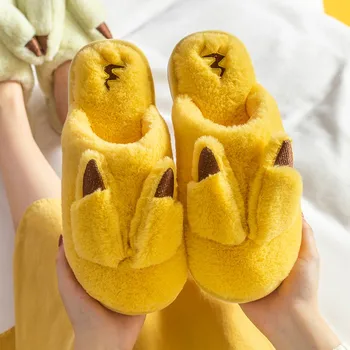 Femei Pluș, Papuci de Cald Iarna 3D Drăguț Caroon Iepure Talpă Moale Pantofi Barbati Cupluri Acasă Interior Dormitor Doamnelor Alunecare Pe Blana Diapozitive