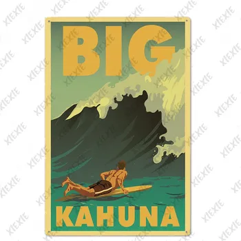 Stil Hawaiian Beach Surf Călătorie Vintage Din Metal Semn Tin Semn Placa Decorative Placa Decor De Perete Pub Bar Decor