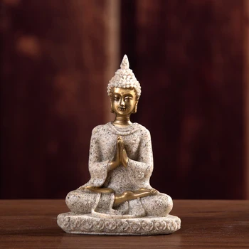 Indian Tibetan Rășină Buddha Statuie Decor Natura Gresie Thailanda Buddha Sculptură Figurine Meditație Decor Acasă