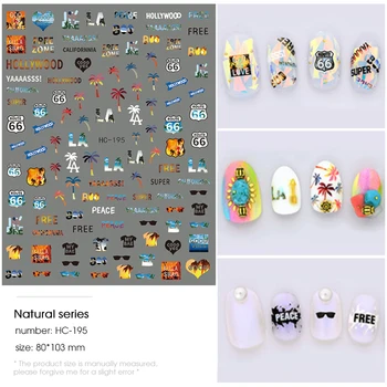 5 Foaie mai Noi 3d nail art sticker Flori Motive Nails Art, manichiura decal decoratiuni de design de unghii autocolant de unghii sfaturi de frumusete