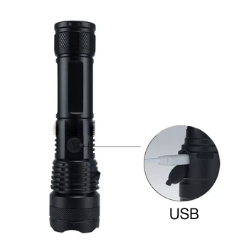 USB Reîncărcabilă Lanterna Super-Luminos Zoom Telescopic Tactice LED lumina Reflectoarelor X71 X82 X92 Flexibil Extensibil Torch Lampă