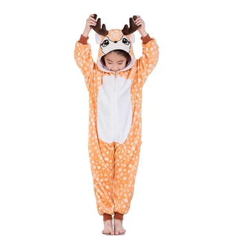 Copii Animale Unicorn Stele Kigurumi Pijama Set De Pijamale De Iarnă Onesies Copii De Craciun Elan Pijamale Baieti Fata De Flanel Salopeta