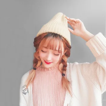 Pragmapism Noi Culori Bomboane Pălărie De Iarnă Pentru Femei Tricotate Pălărie Moale Cald Pălării La Modă Kpop Stil Wool Beanie Elegant Chelioși Căciuli