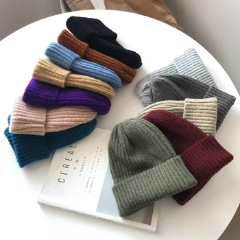Pragmapism Noi Culori Bomboane Pălărie De Iarnă Pentru Femei Tricotate Pălărie Moale Cald Pălării La Modă Kpop Stil Wool Beanie Elegant Chelioși Căciuli
