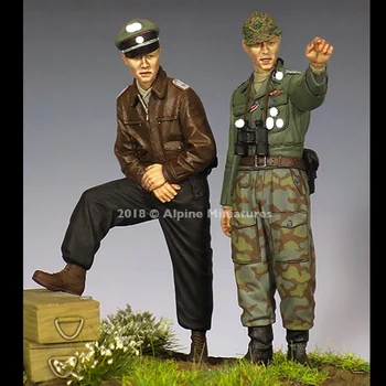 1/35, Ofițeri 44-45 Set, Rasina Model Soldat GK, al doilea Război Mondial temă militară, Neasamblate și nevopsite kit