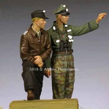 1/35, Ofițeri 44-45 Set, Rasina Model Soldat GK, al doilea Război Mondial temă militară, Neasamblate și nevopsite kit