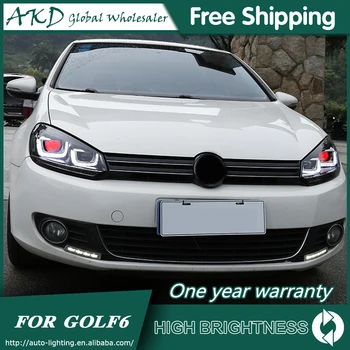 Faruri Pentru Masina VW Golf 6 2009-2012 GOLF6 DRL Day Running Light Lampa de Cap cu LED Bi Xenon Bec Lumini de Ceata Tuning Accesorii Auto