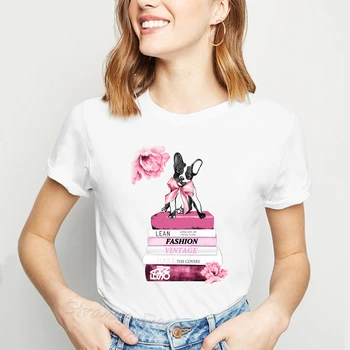 Moda de Vara Noi Femei T Shirt Cosmetice Caz Sac de Parfum, Ruj de Companie de Lux de brand Tee Cămașă de Moda pentru Femei Cadouri T-shirt