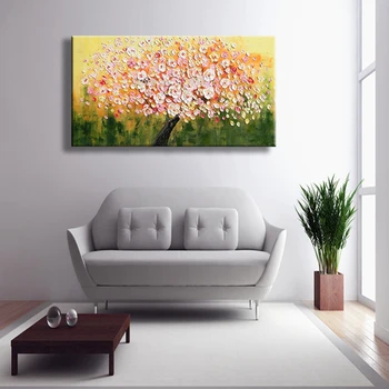 Modern ulei gros flori frumoase Handmade acasă decorare perete pictura in ulei pe panza imagini pentru camera de zi nu încadrată