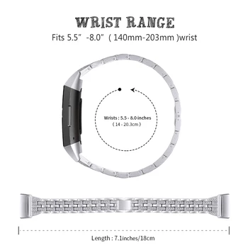 Cinci rânduri și două șirag de mărgele brățară brățară Pentru Fitbit Charge 3 frontieră/stil clasic, curea pentru Fitbit Charge 3 ceas inteligent bratara