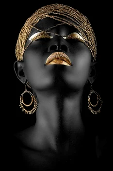 Arta modernă Panza Pictura Negru African Femeie Postere si Printuri Scandinave Arta de Perete Imaginile Pentru Camera de zi de Decorare Acasă