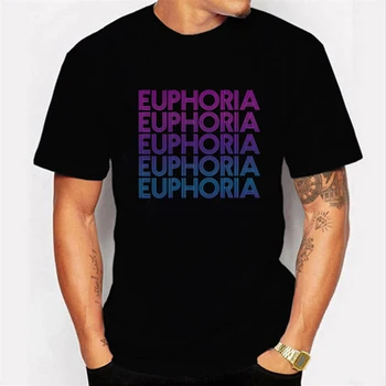 Men ' s T-shirt Euforie Tipărite Harajuku Tricou Barbati Haine Supradimensionate T Camasa pentru Barbati Graphic T Shirt Hip Hop Streetwear Topuri