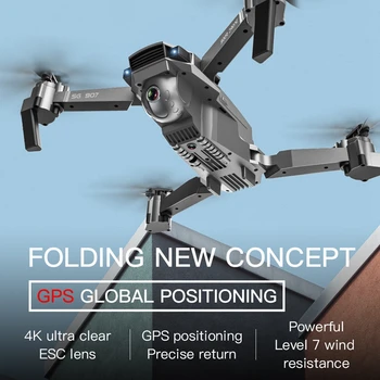 SG907 Drone GPS 4K, 1080P Quadrocopter Cu Camera RC FPV Drona 4K Profesional de 120 de Grade Unghi Larg Pliabil RC 500 de Metri Dron