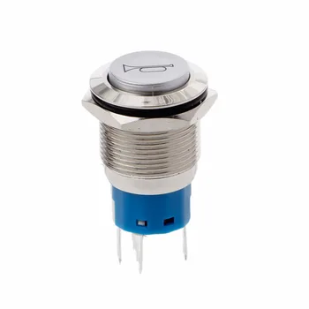 1 buc 19mm Albastru/Rosu/Verde LED de Putere Momentană butonul on/off Buton Claxon Metal Butoane Iluminate Comutator 12V Înaltă Calitate C45