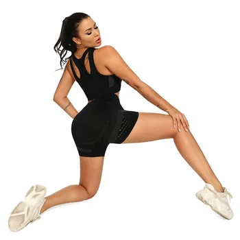 MM fără Sudură Yoga Set Femeile Gol Afară de Yoga Pantaloni Legging Un Umăr Căptușit Sutien de Sport de Antrenament Haine Sport Haine Sport