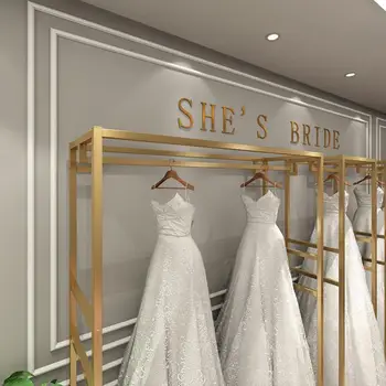 High end, nunta magazin rochie podea de tip rack de afișare foto studio raft cheongsam dressup cuier