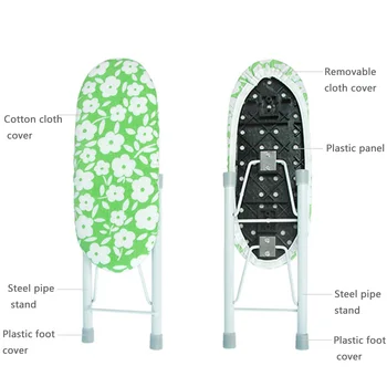 Mini Masa De Pantaloni Detasabila Pliere Portabil Picioare De Călcat Cu Capac Mansete Maneca Durabil Din Plastic De Călătorie Legături Acasă