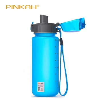 PINKAH Plastic Fierbător Sport Fitness 530ml Cană Manuală, Apăsați Capacul Deschis Cu Portabile Coarda Leakproof Apa de Sticla