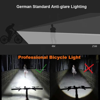 NEWBOLER Anti-orbire 450LM Led Biciclete Lumina din Față Set USB Exigibilă MTB Biciclete Lumina Stop Ciclism Faruri Accesorii pentru Biciclete