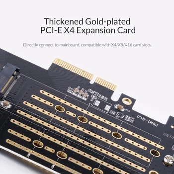 ORICO M-Cheia M. 2 NVME la PCI-E 3.0X4 de Mare viteză Extensie Card Dual Porturi Max 4TB Suport PCI-E Canal NVME Și SATA Protocoale