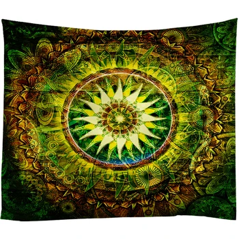 De mari Dimensiuni de Perete Mandala Tapiserie Boem Agățat de Perete de Artă Covor Pătură Yoga Mat Decorative Vintage Verde Tapiserie pentru Acasă
