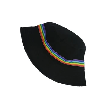 2020 moda de vara soarele capac negru Clasic alb Curcubeu bucket hat pentru femei, omul pescar pălărie Iubitorii de bob pălărie