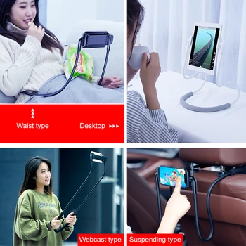 Baseus Flexibil Leneș Gât Suport de Telefon Stand Pentru iPhone Samsung Tableta Xiaomi Telefon Mobil Birou Soclului Suport de Telefon Mobil