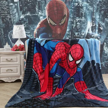 150x200cm disney adult congelate Spiderman Pătură de Desene animate Imprimate Corali Moi, Pături de Lână masini de Primăvară Cald Gros Canapea Foi