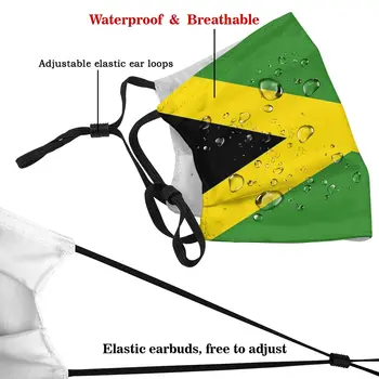 Drapelul Jamaica Reutilizabile la Modă Gura Masca de Fata Vânt Rece Dovada cu Filtre de Poliester Capacul de Protecție Respiratorie pentru Bărbați
