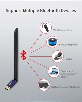 20buc Puternic 6dbi antena Bluetooth 4.2 wifi 2 in1 Primi și Transmite 650Mbps Wireless Nano USB Adapter de Rețea Lan Card