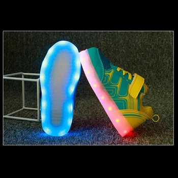 JawayKids Primăvară-Vară a Copiilor a CONDUS Pantofi de încărcare USB adidași stralucitoare Respirabil Copii Pantofi Casual pentru baieti si fete