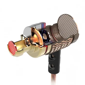 KZ EDR1 Placat cu Aur de Locuințe Casti cu Microfon de 3,5 mm HiFi În Ureche Monitor Bass Stereo Căști setul cu cască Căști