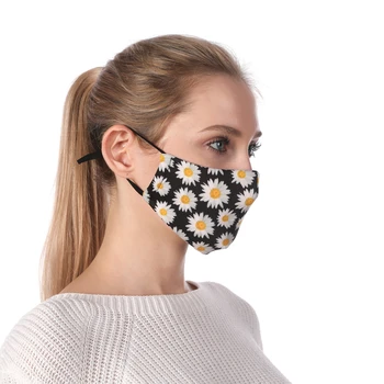 Zohra Crizantema de Imprimare Reutilizabile de Protecție PM2.5 Filtru de Gura Masca Anti Praf masca de Fata Vânt Reglabil Măști de Față