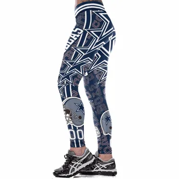 2017 Nou U. S. a Femeilor Sportive Legging cu Talie Înaltă Mingi de fotbal Echipa de Pantaloni Casual S-4XL Fitness Activewear Sexy Pantaloni Slim