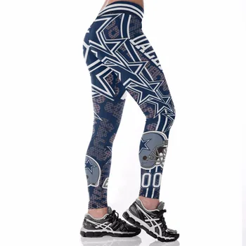 2017 Nou U. S. a Femeilor Sportive Legging cu Talie Înaltă Mingi de fotbal Echipa de Pantaloni Casual S-4XL Fitness Activewear Sexy Pantaloni Slim