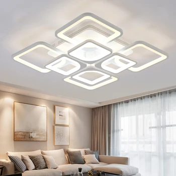 LED-uri moderne Candelabru, Candelabre Tavan Lumini de Control de la Distanță Estompat Lustru Pentru Camera de zi Dormitor dispozitivul de Fixare de Iluminat Interior