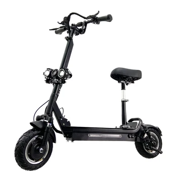 Scuter Electric pentru Adulti,2400W Moter Rapid Pliabil E bicicleta , Viteza maxima de 65 km/h,cu scaunul off road anvelope 10inch acumulator Panasonic