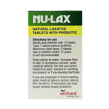 Australia NuLax Laxativ Natural, 40 Comprimate cu Prebiotic Constipatie Tratament peste Noapte Relief Stimularea Evacuarea Intestinului