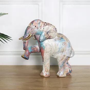 Creativ Pictură În Ulei Decor Cabinet Vin Elefant Cal Decor Animal Decor Acasă Pridvor De Vânt Nordic Rășină