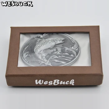 WesBuck Brand Pește Catarama Pentru Barbati Blugi Accesorii Metalice Ovale Catarame Cu PU Curea cadouri de Vacanță