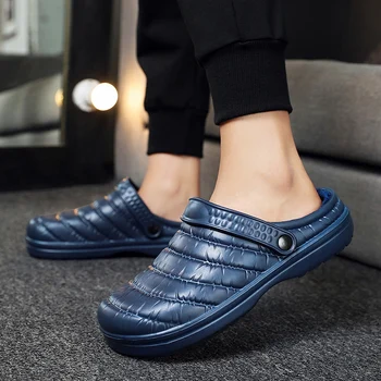 De Iarnă Acasă, Papuci De Oameni În Afara Cald Pantofi Casual 2020 Cuplu De Interior Pluș Papuci Barbati Pantofi De Mers Pe Jos De Confort Unisex Dimensiune 36-46